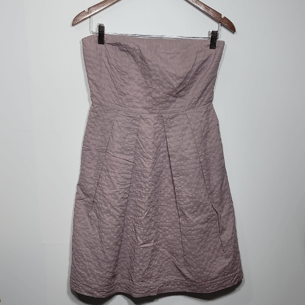J. Crew Strapless Dress in Dusty Lavender